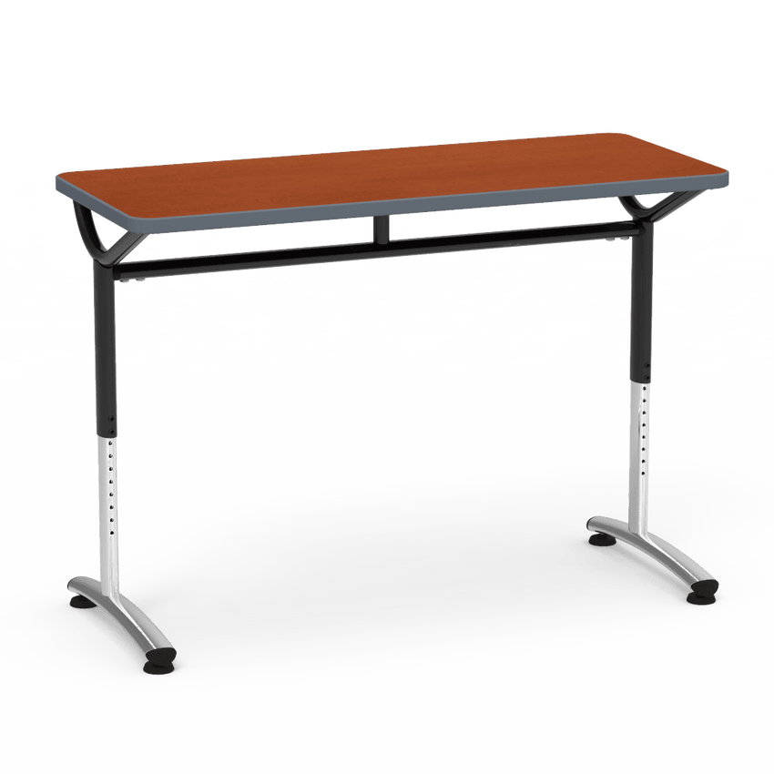 Virco TEXT Series Training Study Computer Desk Table 48"W x 20"D x 26"-34"H (TABLE-TE20488YADJ) - SchoolOutlet