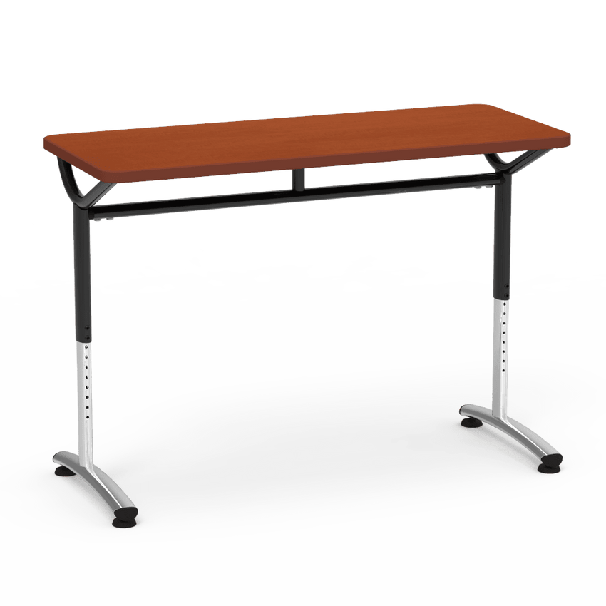 Virco TEXT Series Training Study Computer Desk Table 48"W x 20"D x 26"-34"H (TABLE-TE20488YADJ) - SchoolOutlet