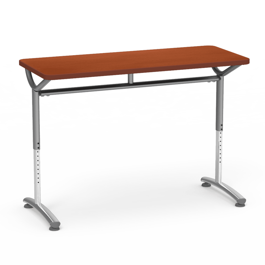 Virco TEXT Series Training Study Computer Desk Table 48"W x 20"D x 26"-34"H (TABLE-TE20488YADJ) - SchoolOutlet