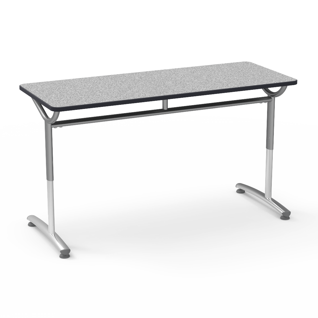 Virco TE24608YADJ - TEXT Series Adjustable Height Training Table - 24"W x 60"L (Virco TE24608YADJ)