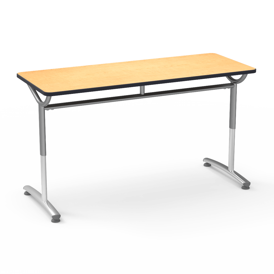 Virco TE24608YADJ - TEXT Series Adjustable Height Training Table - 24"W x 60"L (Virco TE24608YADJ)