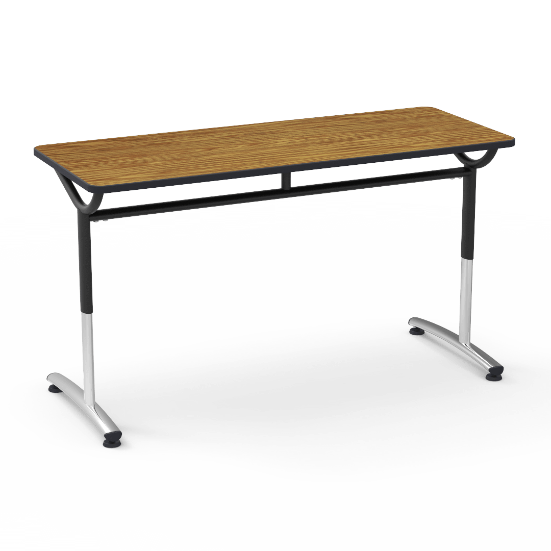 Virco TE24608YADJ - TEXT Series Adjustable Height Training Table - 24"W x 60"L (Virco TE24608YADJ)