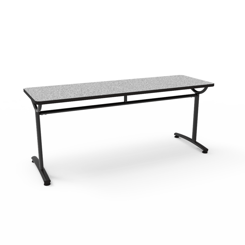 Virco TEXT Series Multi - Purpose Training Table featuring a High - Performance Laminate Top and Industrial T - Leg Base with Precision Leveling Glides 72"W x 24"D x 30"H (TABLE - TE24728Y30) - SchoolOutlet