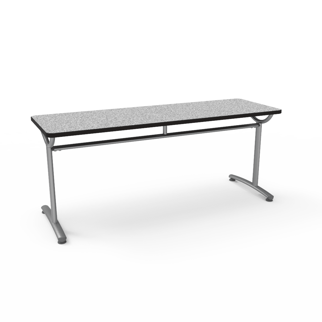 Virco TEXT Series Multi - Purpose Training Table featuring a High - Performance Laminate Top and Industrial T - Leg Base with Precision Leveling Glides 72"W x 24"D x 30"H (TABLE - TE24728Y30) - SchoolOutlet