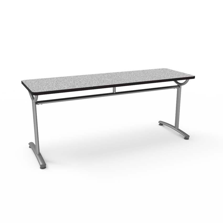 Virco TEXT Series Multi - Purpose Training Table featuring a High - Performance Laminate Top and Industrial T - Leg Base with Precision Leveling Glides 72"W x 24"D x 30"H (TABLE - TE24728Y30) - SchoolOutlet