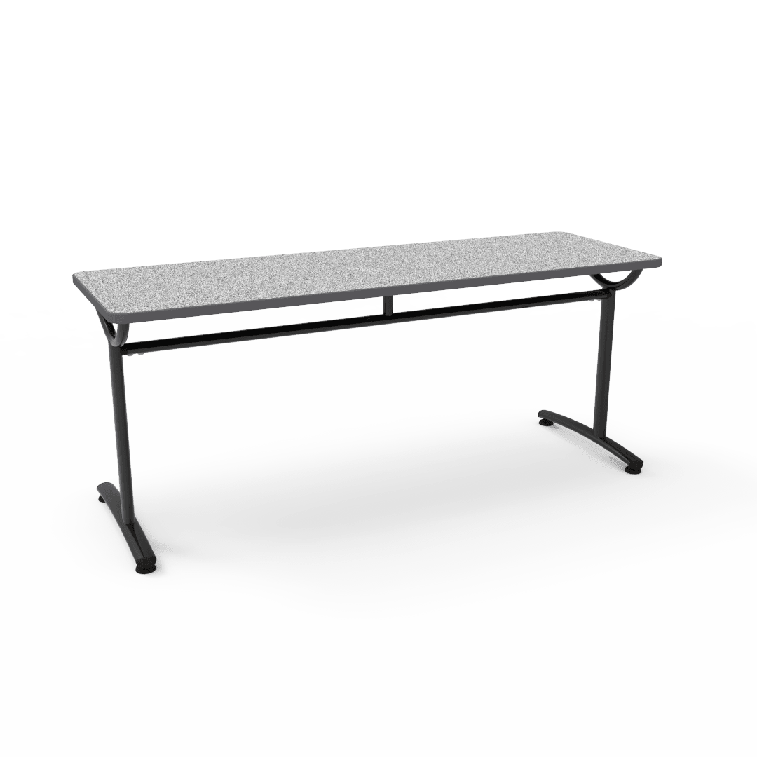 Virco TEXT Series Multi - Purpose Training Table featuring a High - Performance Laminate Top and Industrial T - Leg Base with Precision Leveling Glides 72"W x 24"D x 30"H (TABLE - TE24728Y30) - SchoolOutlet