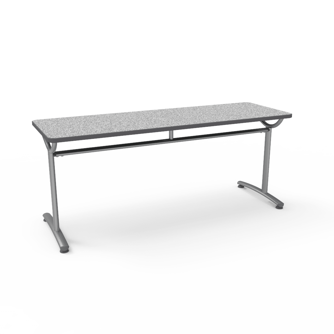 Virco TEXT Series Multi - Purpose Training Table featuring a High - Performance Laminate Top and Industrial T - Leg Base with Precision Leveling Glides 72"W x 24"D x 30"H (TABLE - TE24728Y30) - SchoolOutlet