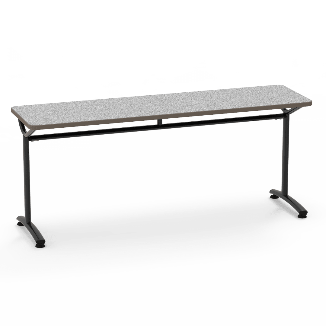 Virco TEXT Series Multi - Purpose Training Table featuring a High - Performance Laminate Top and Industrial T - Leg Base with Precision Leveling Glides 72"W x 24"D x 30"H (TABLE - TE24728Y30) - SchoolOutlet