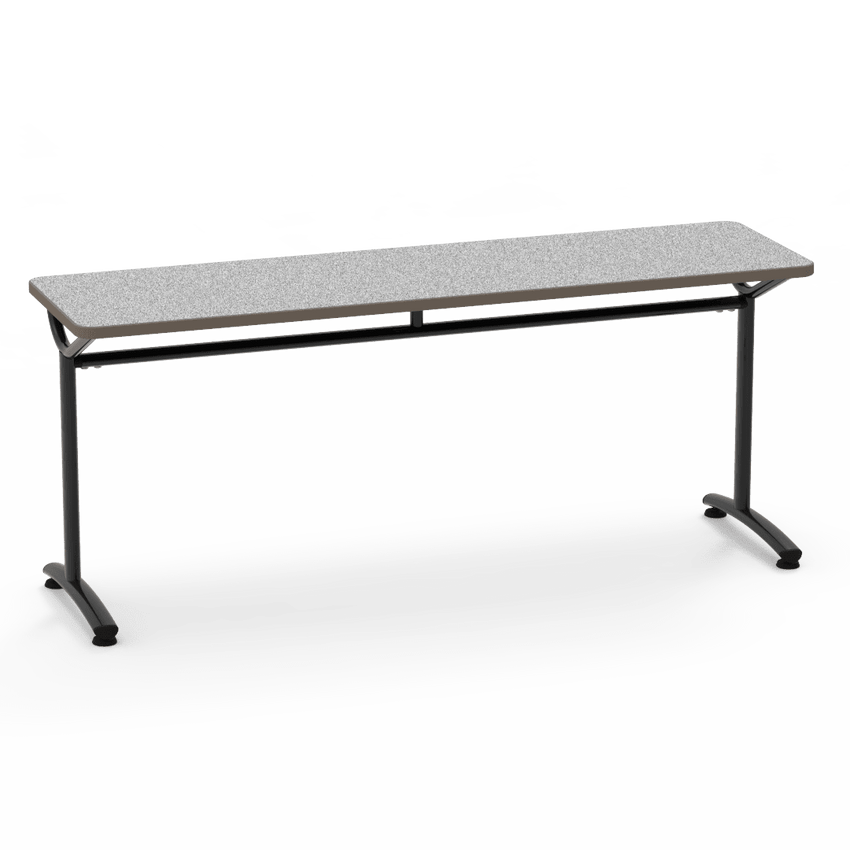 Virco TEXT Series Multi - Purpose Training Table featuring a High - Performance Laminate Top and Industrial T - Leg Base with Precision Leveling Glides 72"W x 24"D x 30"H (TABLE - TE24728Y30) - SchoolOutlet