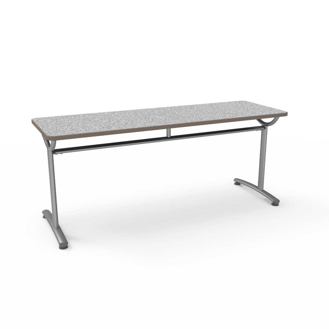 Virco TEXT Series Multi - Purpose Training Table featuring a High - Performance Laminate Top and Industrial T - Leg Base with Precision Leveling Glides 72"W x 24"D x 30"H (TABLE - TE24728Y30) - SchoolOutlet