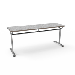 Virco TEXT Series Multi-Purpose Training Table featuring a High-Performance Laminate Top and Industrial T-Leg Base with Precision Leveling Glides 72"W x 24"D x 30"H (TABLE-TE24728Y30)