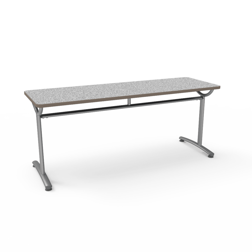 Virco TEXT Series Multi - Purpose Training Table featuring a High - Performance Laminate Top and Industrial T - Leg Base with Precision Leveling Glides 72"W x 24"D x 30"H (TABLE - TE24728Y30) - SchoolOutlet