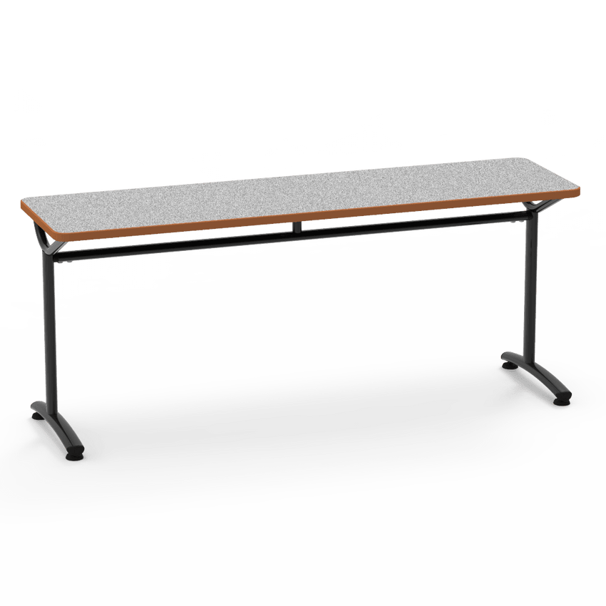 Virco TEXT Series Multi - Purpose Training Table featuring a High - Performance Laminate Top and Industrial T - Leg Base with Precision Leveling Glides 72"W x 24"D x 30"H (TABLE - TE24728Y30) - SchoolOutlet