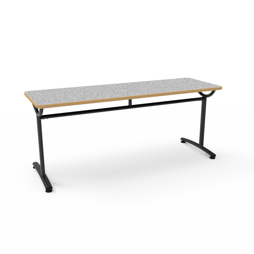 Virco TEXT Series Multi - Purpose Training Table featuring a High - Performance Laminate Top and Industrial T - Leg Base with Precision Leveling Glides 72"W x 24"D x 30"H (TABLE - TE24728Y30) - SchoolOutlet