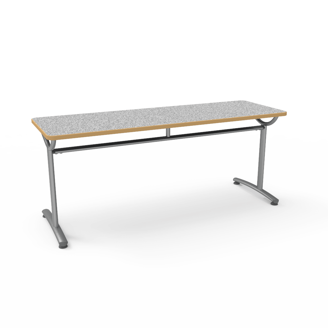 Virco TEXT Series Multi - Purpose Training Table featuring a High - Performance Laminate Top and Industrial T - Leg Base with Precision Leveling Glides 72"W x 24"D x 30"H (TABLE - TE24728Y30) - SchoolOutlet