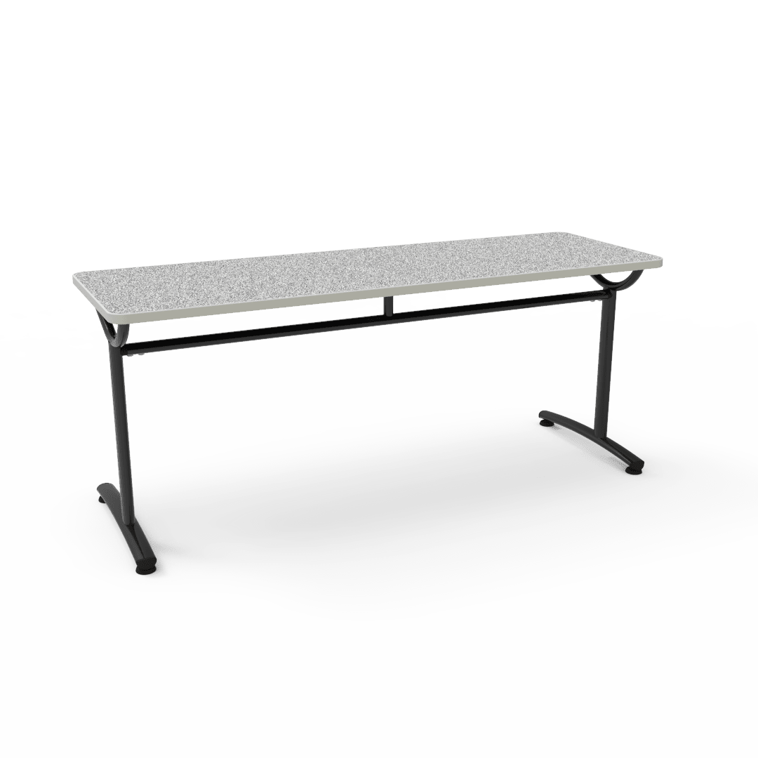 Virco TEXT Series Multi - Purpose Training Table featuring a High - Performance Laminate Top and Industrial T - Leg Base with Precision Leveling Glides 72"W x 24"D x 30"H (TABLE - TE24728Y30) - SchoolOutlet
