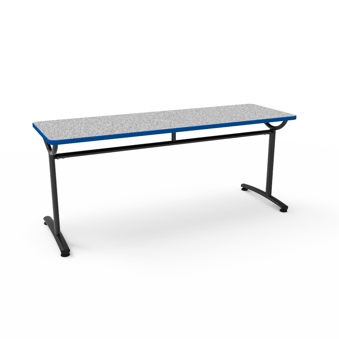 Virco TEXT Series Multi - Purpose Training Table featuring a High - Performance Laminate Top and Industrial T - Leg Base with Precision Leveling Glides 72"W x 24"D x 30"H (TABLE - TE24728Y30) - SchoolOutlet
