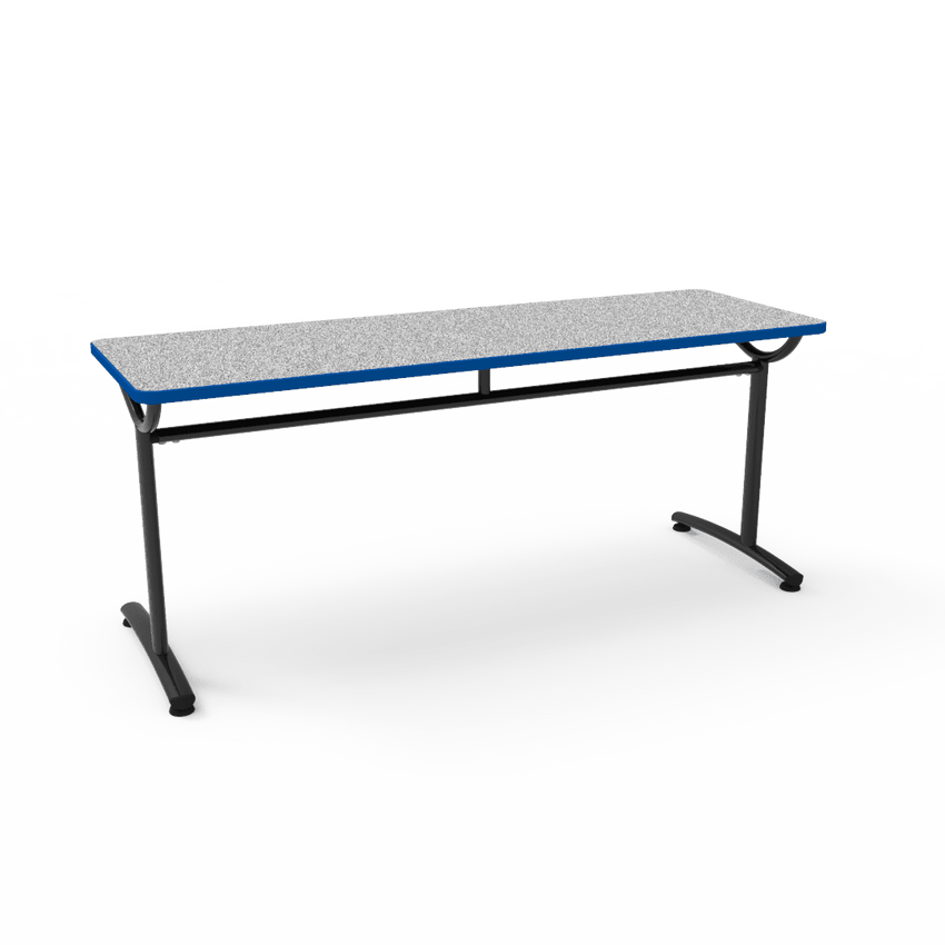 Virco TEXT Series Multi - Purpose Training Table featuring a High - Performance Laminate Top and Industrial T - Leg Base with Precision Leveling Glides 72"W x 24"D x 30"H (TABLE - TE24728Y30) - SchoolOutlet