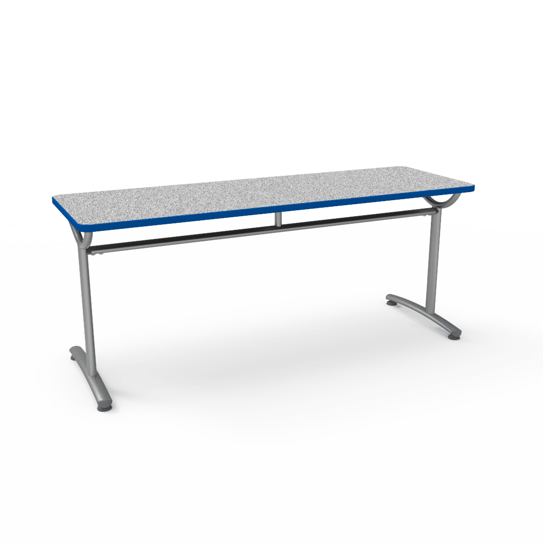 Virco TEXT Series Multi - Purpose Training Table featuring a High - Performance Laminate Top and Industrial T - Leg Base with Precision Leveling Glides 72"W x 24"D x 30"H (TABLE - TE24728Y30) - SchoolOutlet
