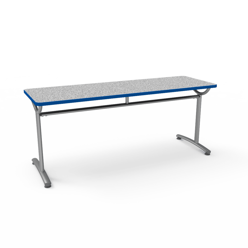 Virco TEXT Series Multi - Purpose Training Table featuring a High - Performance Laminate Top and Industrial T - Leg Base with Precision Leveling Glides 72"W x 24"D x 30"H (TABLE - TE24728Y30) - SchoolOutlet