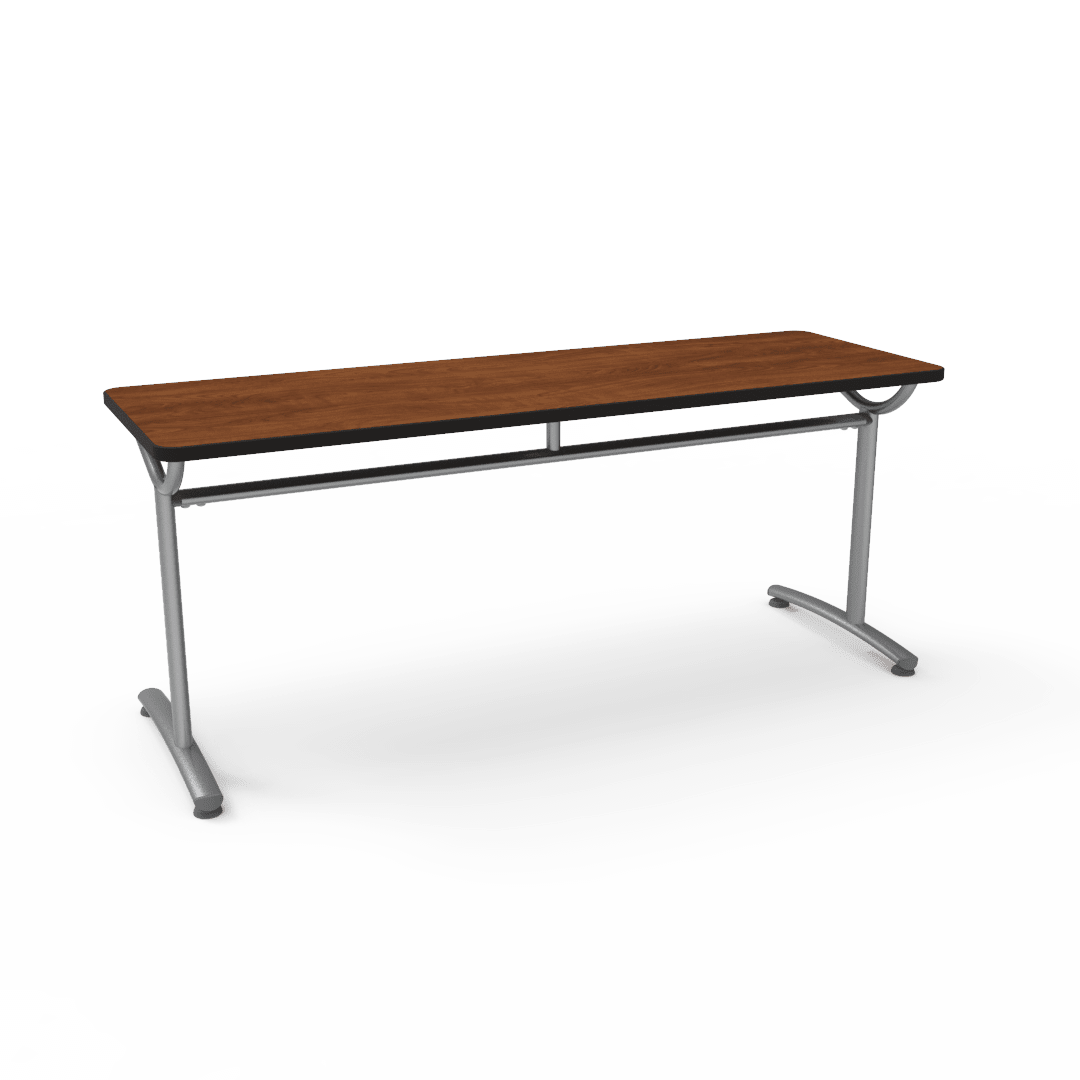 Virco TEXT Series Multi - Purpose Training Table featuring a High - Performance Laminate Top and Industrial T - Leg Base with Precision Leveling Glides 72"W x 24"D x 30"H (TABLE - TE24728Y30) - SchoolOutlet