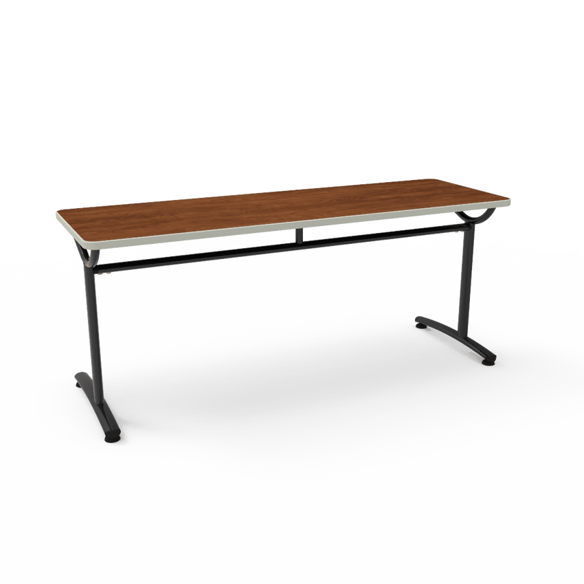 Virco TEXT Series Multi - Purpose Training Table featuring a High - Performance Laminate Top and Industrial T - Leg Base with Precision Leveling Glides 72"W x 24"D x 30"H (TABLE - TE24728Y30) - SchoolOutlet