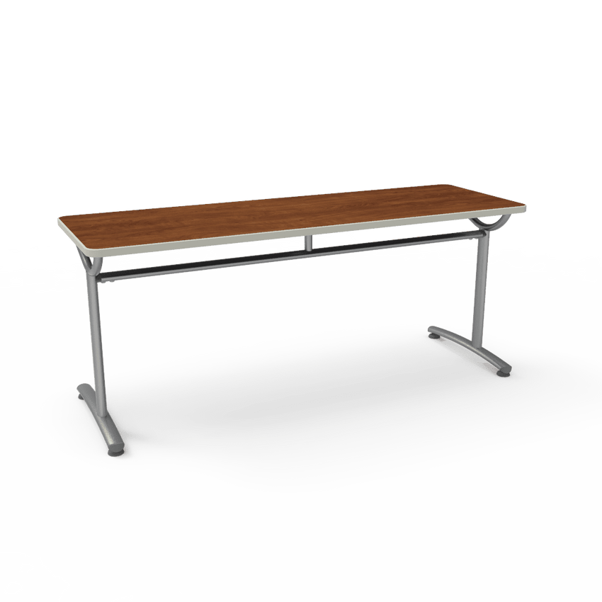 Virco TEXT Series Multi - Purpose Training Table featuring a High - Performance Laminate Top and Industrial T - Leg Base with Precision Leveling Glides 72"W x 24"D x 30"H (TABLE - TE24728Y30) - SchoolOutlet