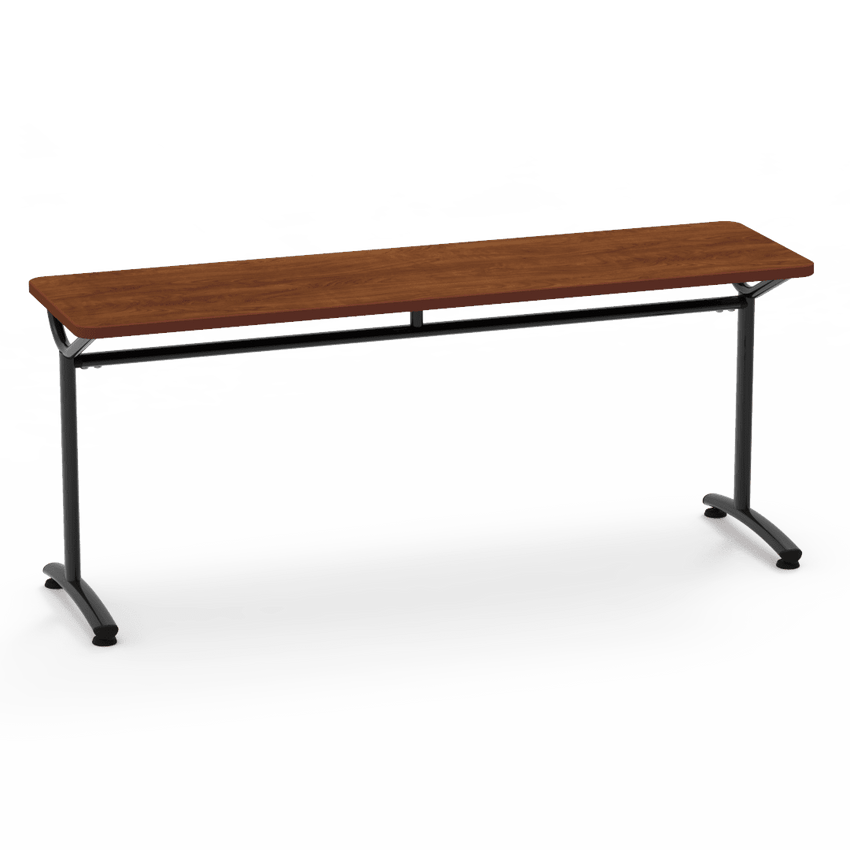 Virco TEXT Series Multi - Purpose Training Table featuring a High - Performance Laminate Top and Industrial T - Leg Base with Precision Leveling Glides 72"W x 24"D x 30"H (TABLE - TE24728Y30) - SchoolOutlet