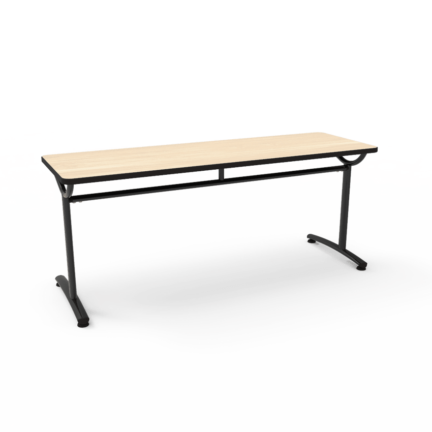 Virco TEXT Series Multi - Purpose Training Table featuring a High - Performance Laminate Top and Industrial T - Leg Base with Precision Leveling Glides 72"W x 24"D x 30"H (TABLE - TE24728Y30) - SchoolOutlet