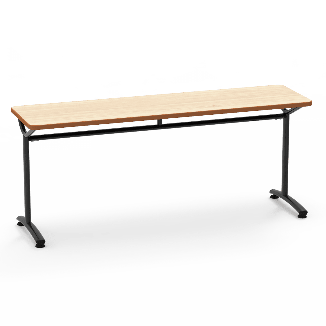 Virco TEXT Series Multi - Purpose Training Table featuring a High - Performance Laminate Top and Industrial T - Leg Base with Precision Leveling Glides 72"W x 24"D x 30"H (TABLE - TE24728Y30) - SchoolOutlet