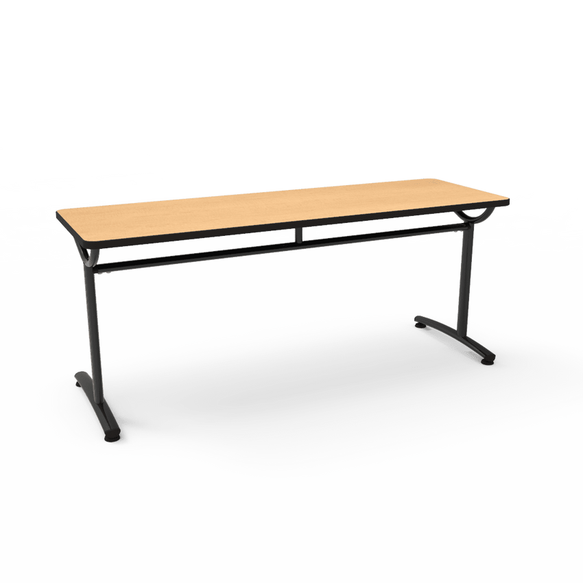 Virco TEXT Series Multi - Purpose Training Table featuring a High - Performance Laminate Top and Industrial T - Leg Base with Precision Leveling Glides 72"W x 24"D x 30"H (TABLE - TE24728Y30) - SchoolOutlet