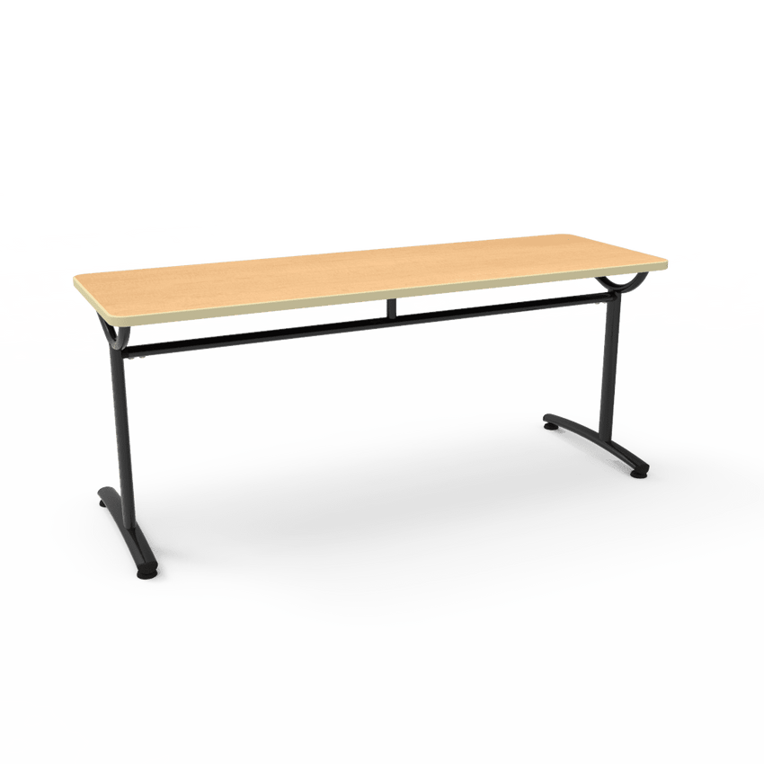 Virco TEXT Series Multi - Purpose Training Table featuring a High - Performance Laminate Top and Industrial T - Leg Base with Precision Leveling Glides 72"W x 24"D x 30"H (TABLE - TE24728Y30) - SchoolOutlet