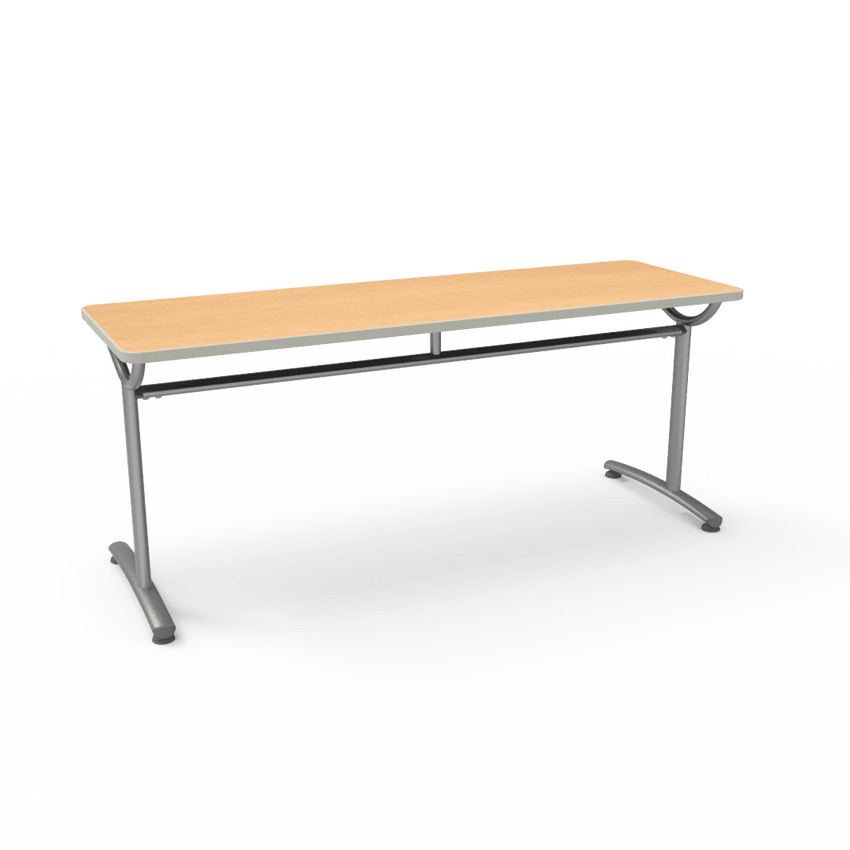 Virco TEXT Series Multi - Purpose Training Table featuring a High - Performance Laminate Top and Industrial T - Leg Base with Precision Leveling Glides 72"W x 24"D x 30"H (TABLE - TE24728Y30) - SchoolOutlet