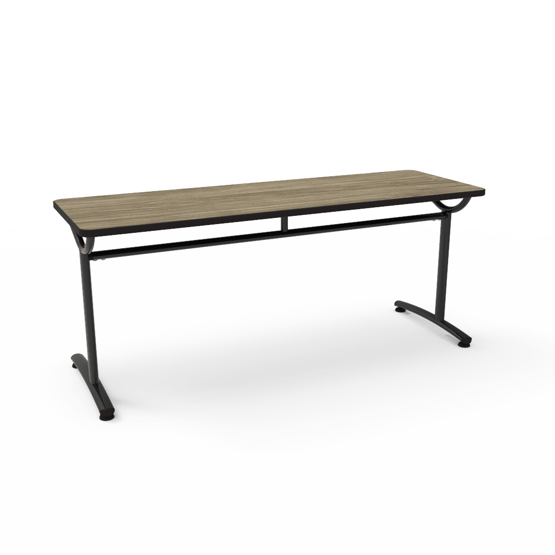 Virco TEXT Series Multi - Purpose Training Table featuring a High - Performance Laminate Top and Industrial T - Leg Base with Precision Leveling Glides 72"W x 24"D x 30"H (TABLE - TE24728Y30) - SchoolOutlet
