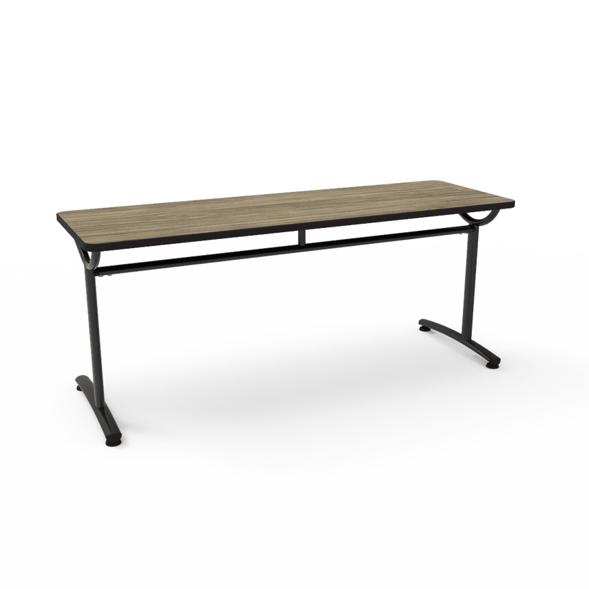 Virco TEXT Series Multi - Purpose Training Table featuring a High - Performance Laminate Top and Industrial T - Leg Base with Precision Leveling Glides 72"W x 24"D x 30"H (TABLE - TE24728Y30) - SchoolOutlet