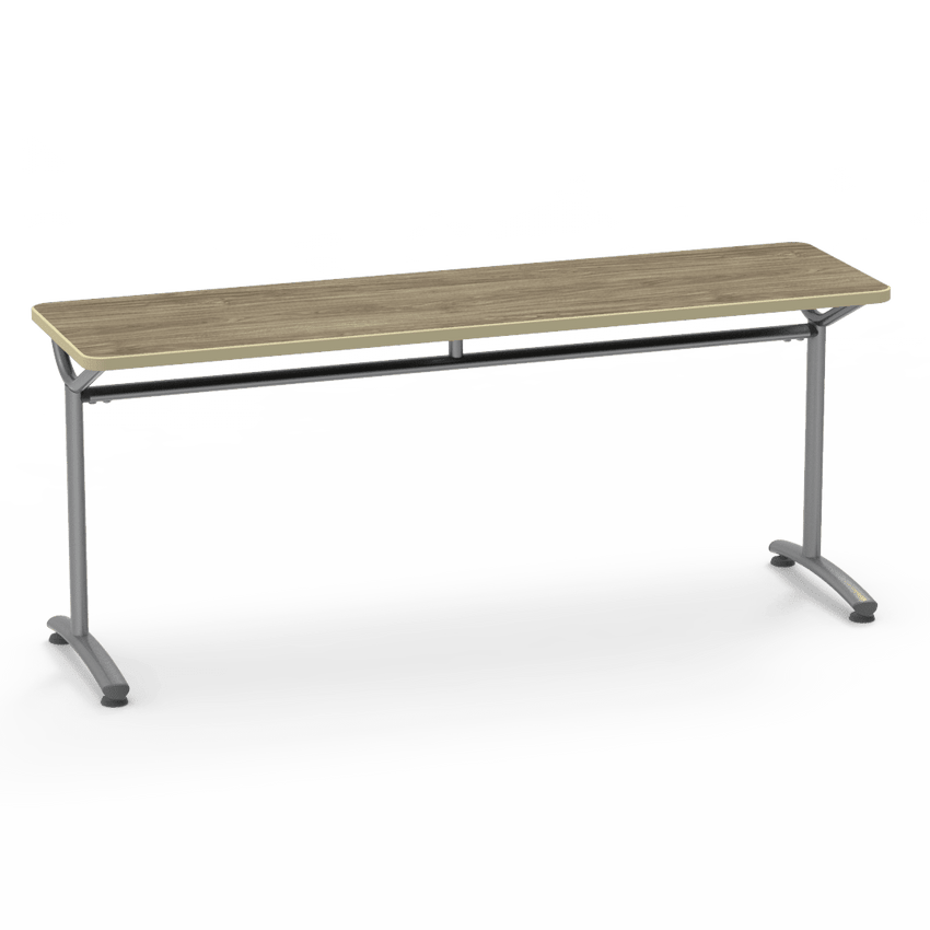 Virco TEXT Series Multi - Purpose Training Table featuring a High - Performance Laminate Top and Industrial T - Leg Base with Precision Leveling Glides 72"W x 24"D x 30"H (TABLE - TE24728Y30) - SchoolOutlet