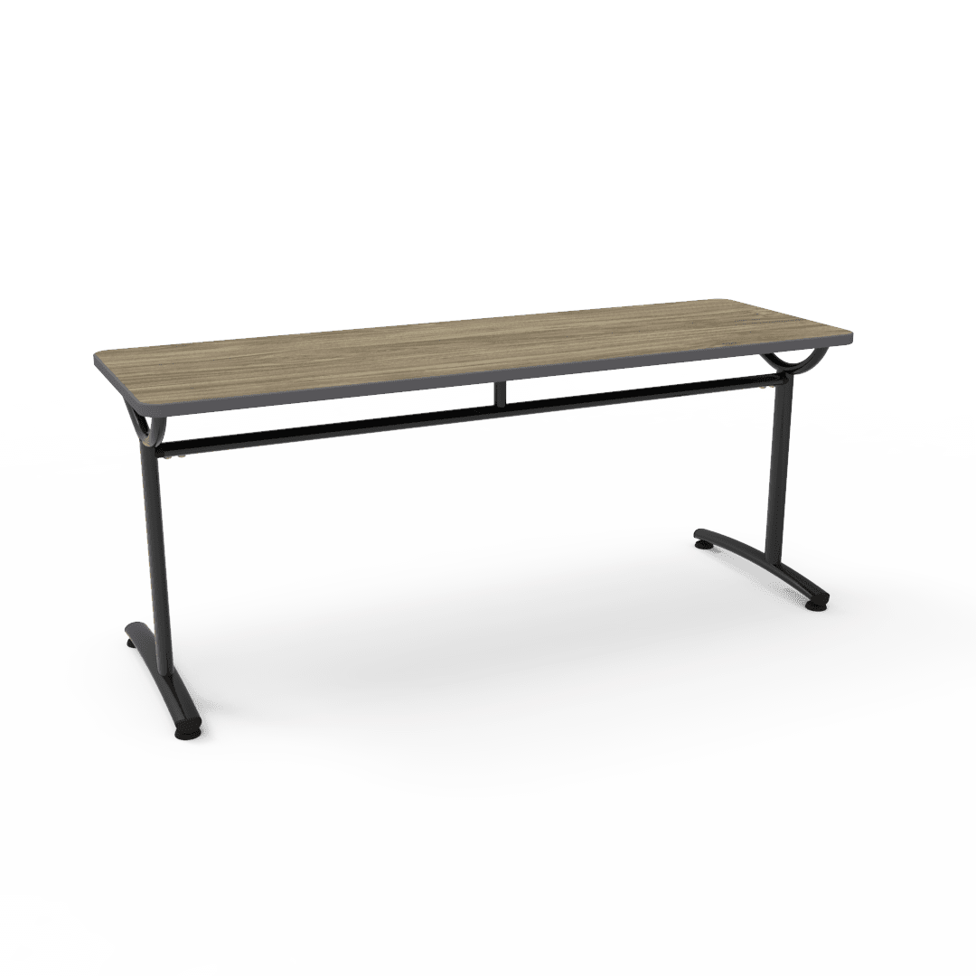 Virco TEXT Series Multi - Purpose Training Table featuring a High - Performance Laminate Top and Industrial T - Leg Base with Precision Leveling Glides 72"W x 24"D x 30"H (TABLE - TE24728Y30) - SchoolOutlet