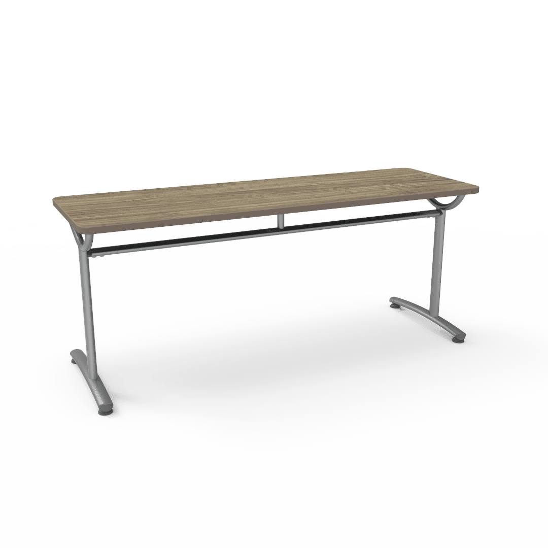 Virco TEXT Series Multi - Purpose Training Table featuring a High - Performance Laminate Top and Industrial T - Leg Base with Precision Leveling Glides 72"W x 24"D x 30"H (TABLE - TE24728Y30) - SchoolOutlet