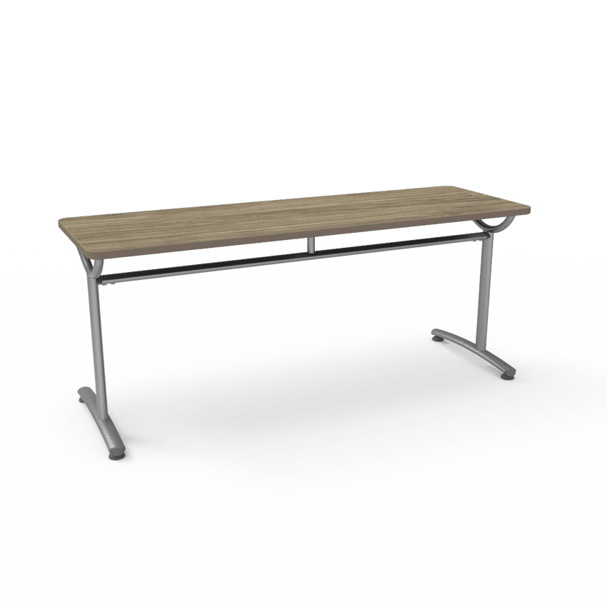 Virco TEXT Series Multi - Purpose Training Table featuring a High - Performance Laminate Top and Industrial T - Leg Base with Precision Leveling Glides 72"W x 24"D x 30"H (TABLE - TE24728Y30) - SchoolOutlet