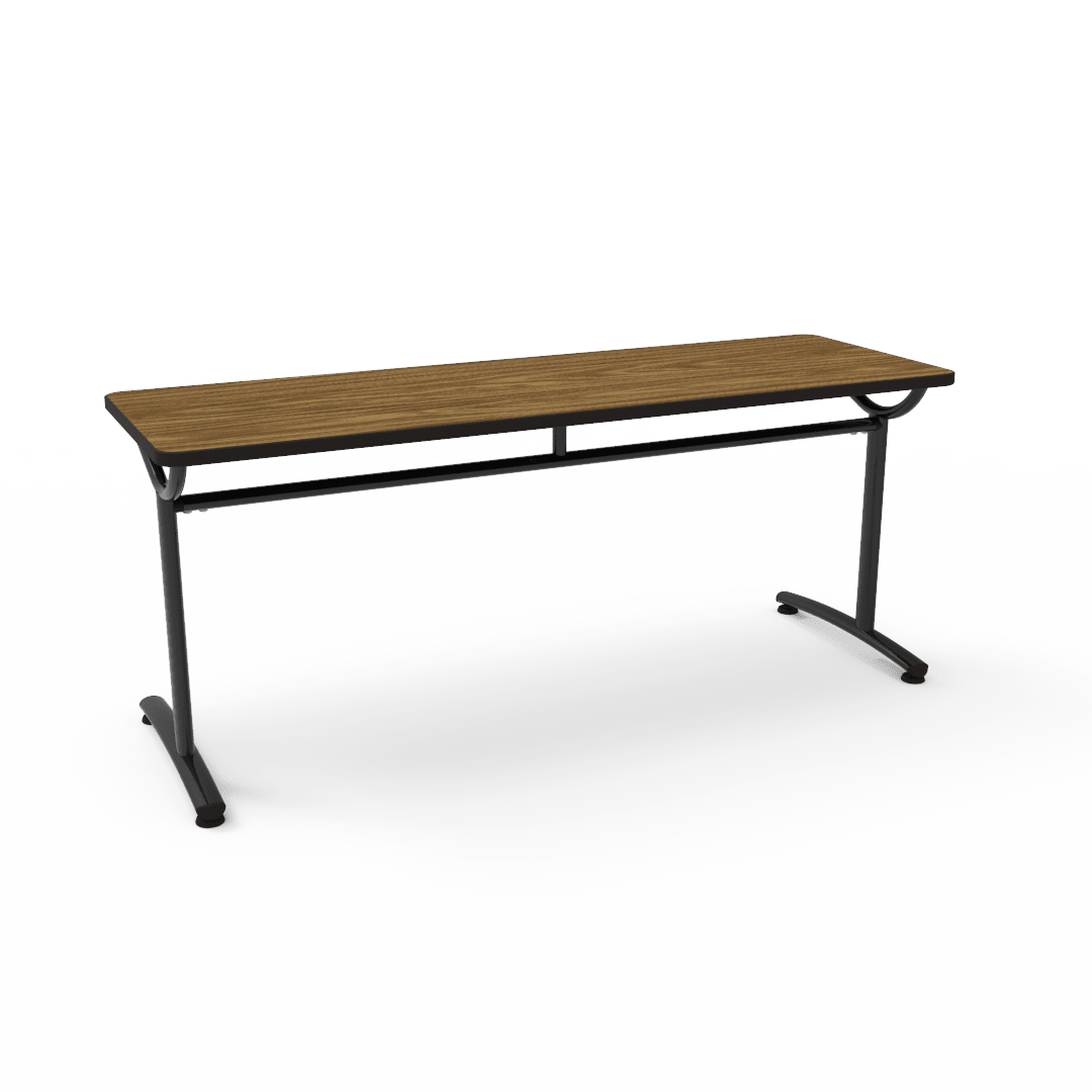 Virco TEXT Series Multi - Purpose Training Table featuring a High - Performance Laminate Top and Industrial T - Leg Base with Precision Leveling Glides 72"W x 24"D x 30"H (TABLE - TE24728Y30) - SchoolOutlet