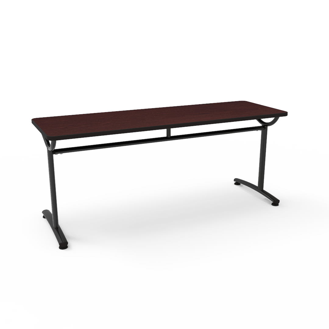 Virco TEXT Series Multi - Purpose Training Table featuring a High - Performance Laminate Top and Industrial T - Leg Base with Precision Leveling Glides 72"W x 24"D x 30"H (TABLE - TE24728Y30) - SchoolOutlet