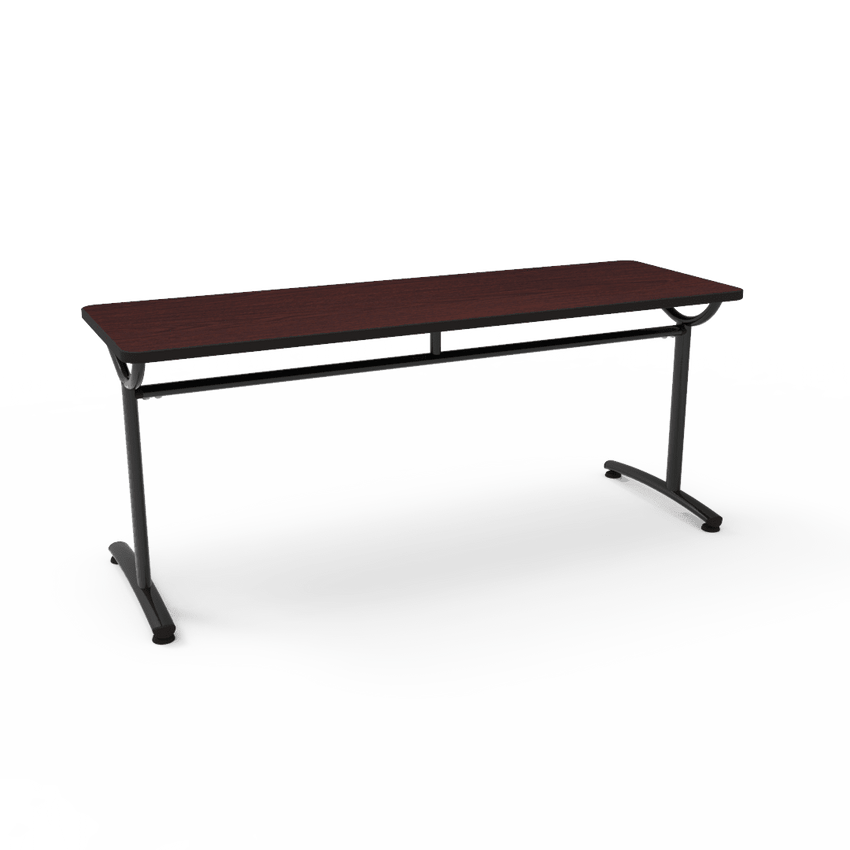Virco TEXT Series Multi - Purpose Training Table featuring a High - Performance Laminate Top and Industrial T - Leg Base with Precision Leveling Glides 72"W x 24"D x 30"H (TABLE - TE24728Y30) - SchoolOutlet