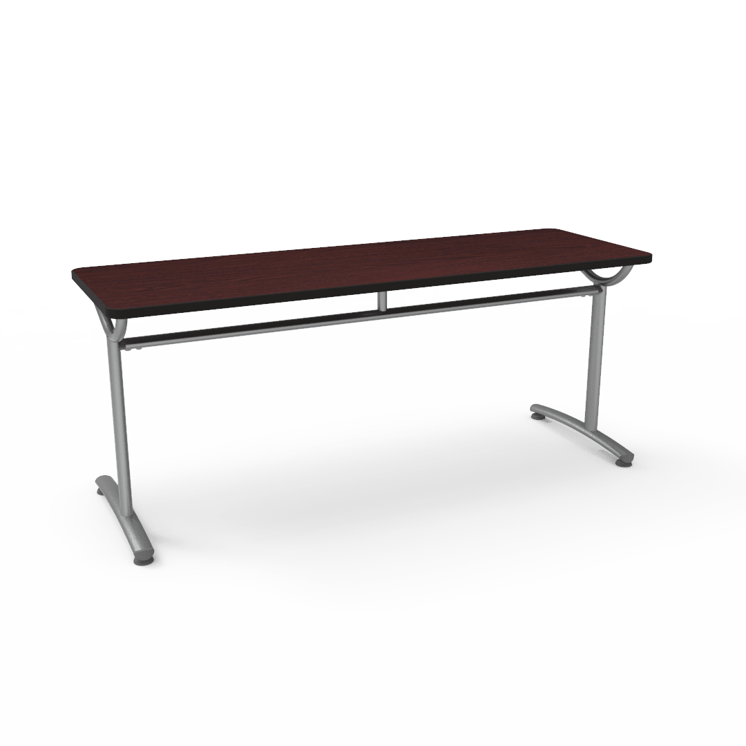 Virco TEXT Series Multi - Purpose Training Table featuring a High - Performance Laminate Top and Industrial T - Leg Base with Precision Leveling Glides 72"W x 24"D x 30"H (TABLE - TE24728Y30) - SchoolOutlet