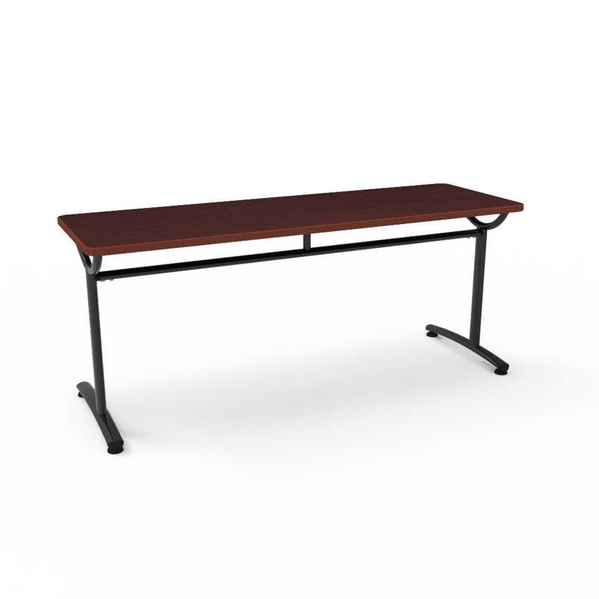 Virco TEXT Series Multi - Purpose Training Table featuring a High - Performance Laminate Top and Industrial T - Leg Base with Precision Leveling Glides 72"W x 24"D x 30"H (TABLE - TE24728Y30) - SchoolOutlet