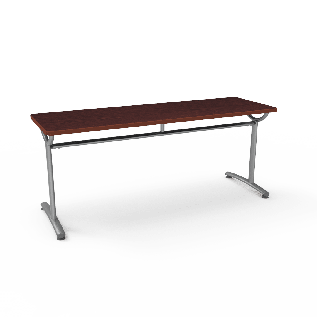 Virco TEXT Series Multi - Purpose Training Table featuring a High - Performance Laminate Top and Industrial T - Leg Base with Precision Leveling Glides 72"W x 24"D x 30"H (TABLE - TE24728Y30) - SchoolOutlet