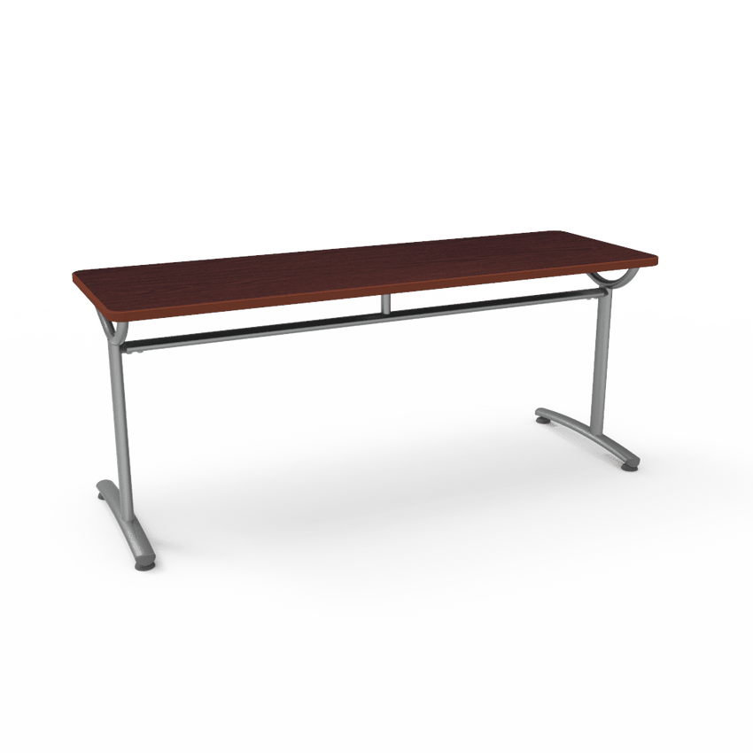 Virco TEXT Series Multi - Purpose Training Table featuring a High - Performance Laminate Top and Industrial T - Leg Base with Precision Leveling Glides 72"W x 24"D x 30"H (TABLE - TE24728Y30) - SchoolOutlet