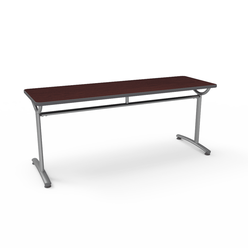 Virco TEXT Series Multi - Purpose Training Table featuring a High - Performance Laminate Top and Industrial T - Leg Base with Precision Leveling Glides 72"W x 24"D x 30"H (TABLE - TE24728Y30) - SchoolOutlet