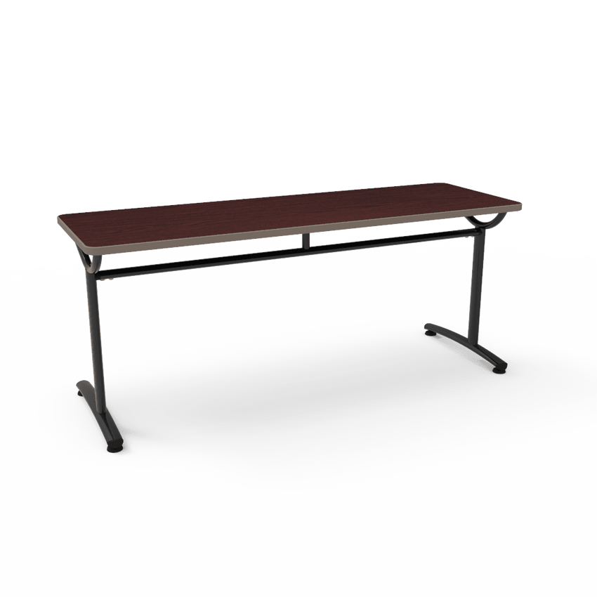 Virco TEXT Series Multi - Purpose Training Table featuring a High - Performance Laminate Top and Industrial T - Leg Base with Precision Leveling Glides 72"W x 24"D x 30"H (TABLE - TE24728Y30) - SchoolOutlet