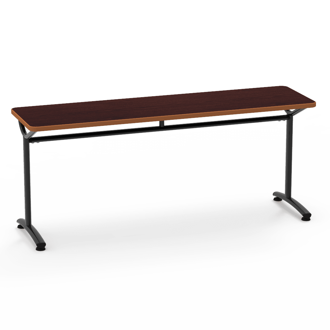 Virco TEXT Series Multi - Purpose Training Table featuring a High - Performance Laminate Top and Industrial T - Leg Base with Precision Leveling Glides 72"W x 24"D x 30"H (TABLE - TE24728Y30) - SchoolOutlet