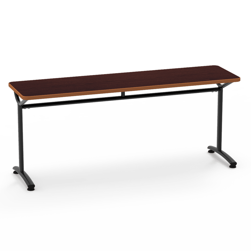 Virco TEXT Series Multi - Purpose Training Table featuring a High - Performance Laminate Top and Industrial T - Leg Base with Precision Leveling Glides 72"W x 24"D x 30"H (TABLE - TE24728Y30) - SchoolOutlet